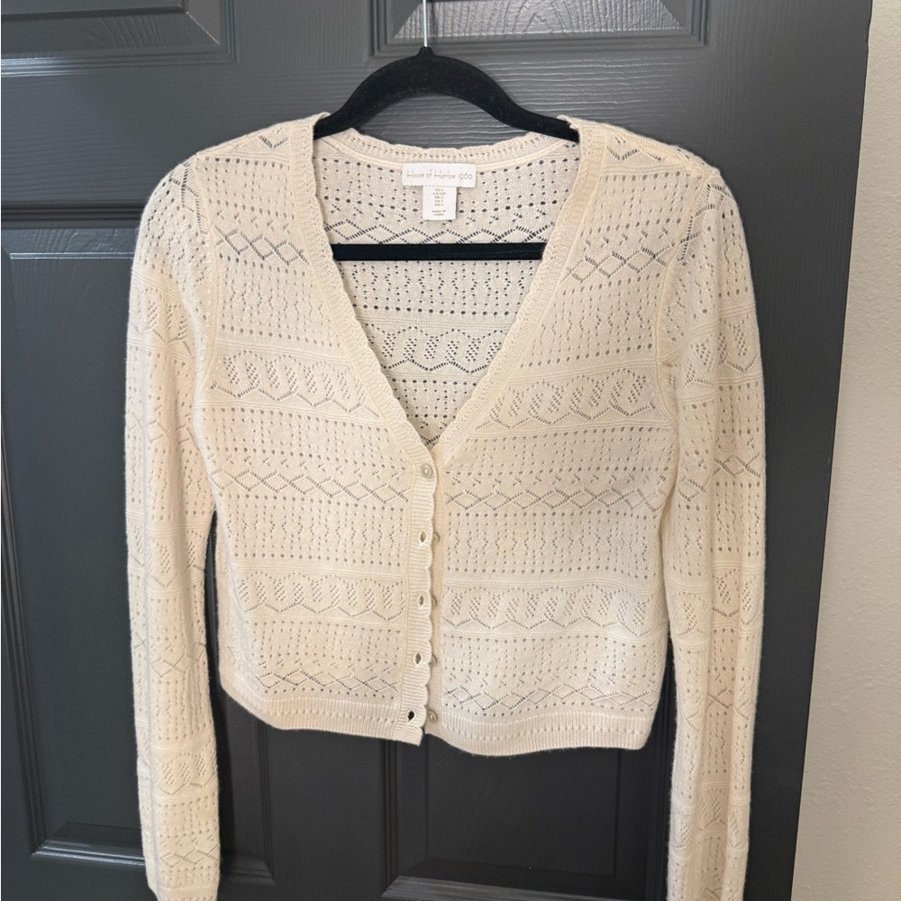 House of Harlow 1960 cashmere cardigan.